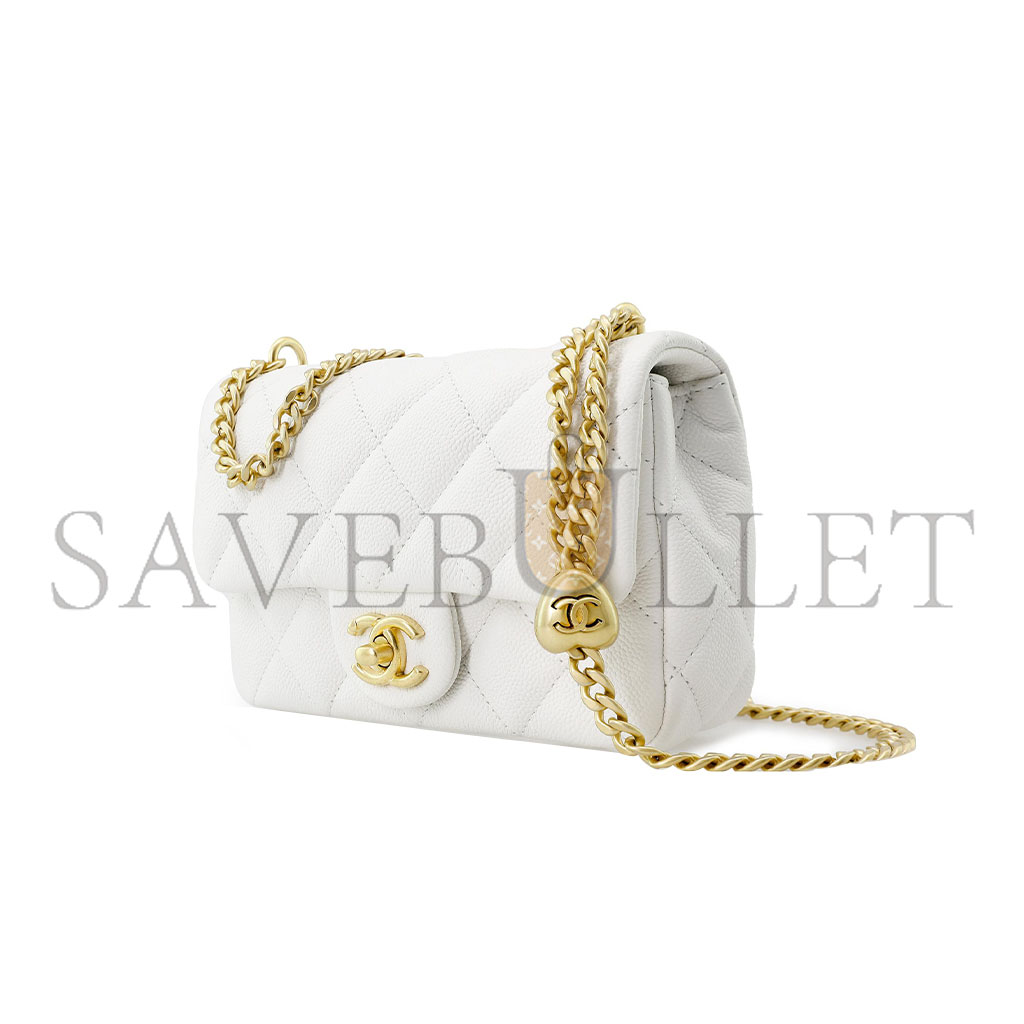 CHANEL MASTER HEART ADJUSTABLE BUCKLE COVER WHITE (19*13*5cm)